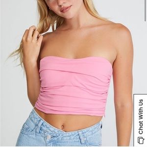 Pacsun ruched strapless top